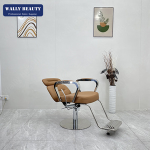 Marrón ajustable Wally salón de belleza muebles de peluquero <span class=keywords><strong>peque</strong></span>ñas sillas de peluquería Silla de peluquero portátil duradera - Product Image 4