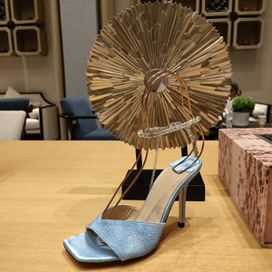 Zapatos de Tacón Alto Jimmy de Alta Calidad con Incrustaciones de Diamantes, Correa de Cadena, Ajuste Delgado, Modernos y Elegantes, Nuevo Éxito de Ventas - Product Image 5