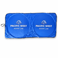 Pare-soleil de voiture pliable personnalisé AI-MICH avec fenêtre avant en polyester, protection UV, pour promotion et cadeaux d'entreprise