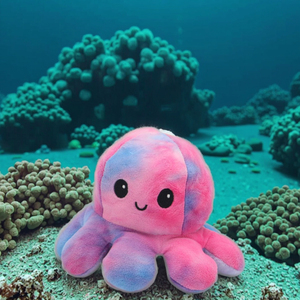 Venta al por mayor de peluche para mascotas con logotipo personalizado Vida Marina divertido juguete con forma de <span class=keywords><strong>pulpo</strong></span> juguete reversible interactivo chirriante juguete para perros de peluche - Product Image 5