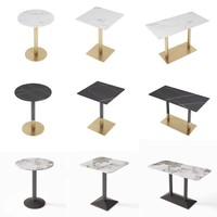 Ensemble table et chaises en pierre de qualité supérieure, adapté aux bistrots, cafétérias, restaurants d'hôtels, salons de thé, meubles de table et de chaises