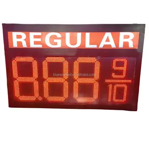 Outdoor gas station red and green LED display customization