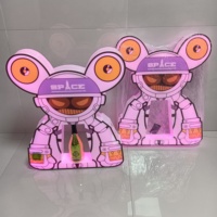 Discothèque Personnalisé Robot Forme Oem Illuminé Porte-Bouteille Support Led Bouteille Présentateur Présentateur