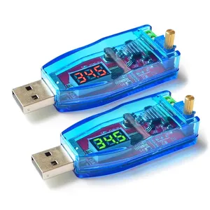 LED DC-DC 5V DC 1-24V ayarlanabilir potansiyometre USB adım yukarı/aşağı Buck Boost dönüştürücü güç kaynağı gerilimi regülatör modülü