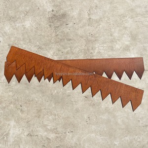 Bordure de jardin en acier Corten, lot de 6, 40 x 6 pouces, métal pliable avec 8 plaques de connexion, plaque décorative pour l'aménagement paysager - Product Image 5