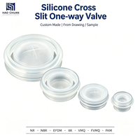 Valve unidirectionnelle en silicone sur mesure à fente croisée, dureté Shore 30-60A, résistante aux hautes températures, pour la déspression et l'étanchéité des sacs de grains de café torréfiés