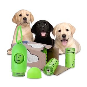 Bolsas Biodegradables y Ecológicas para Excremento de Perro con Diseño de Dibujos Animados, con Dispensador y Asas, Rollos de Fácil Apertura para Desechos de Mascotas - Product Image 5