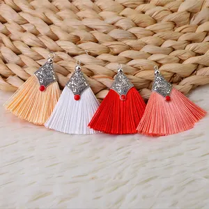 Rayon Ice Silk Polyester Tassels Fringe with Rope for Bookmark Cloth Bag U Disk DIY Jewelry Making Hair Accessories