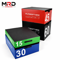 Caja Pliométrica de 4 Niveles, Caja de Salto Pliométrica Suave de Espuma XPE EPE, Entrenador de Salto, Entrenamiento de Fuerza y Agilidad, Equipo de Gimnasio y Fitness