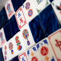 Merek Langtuo (Pengiriman Langsung 24 Jam, Stok Tersedia) Menyediakan Mahjong Akrilik Bermotif Safir Kualitas Ekspor dengan Desain Crane dan Pagoda AS