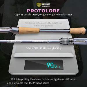 Canne à pêche spinning Ecooda Protolure DKP 1.93m-2.03m 1 section pour la pêche au bar en eau douce, canne à pêche pour poissons à bec courbé, gros poissons, moulinets de rivière - Product Image 4