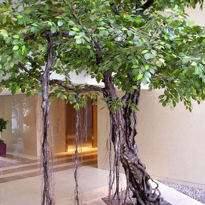 Precio de fábrica plantas artificiales árboles grande decoración Artificial Banyan árbol para la escuela - Product Image 5