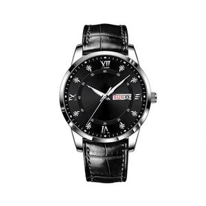Relojes Mecánicos de Doble Fecha Dorados al por Mayor para Hombre, Reloj Automático de Negocios, Reloj de Lujo Luminoso a Prueba de Agua - Product Image 4