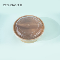 Séparateur de bol en papier kraft résistant à l'huile et aux aliments ZIHENG pour bol alimentaire jetable