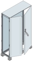 Armoire sur pied Es2216bk, porte simple, tôle, IP65, gris clair, 1000 mm x 600 mm x 2200 mm, série Am2