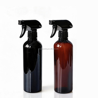 Bouteille en plastique givrée noire, blanche ou transparente de 120 ml, 150 ml, 250 ml, 300 ml, 500 ml pour spray d'ambiance avec pulvérisateur à gâchette et bouchon