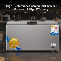 Congélateur portable mini coffre de gros 1000*650*840mm -30 ℃   Congélateur à deux portes horizontal vertical pour la maison et les supermarchés