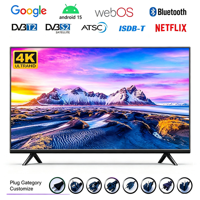 Large Screen Television 100 Inch Gaming Monitor Smart TV 4K UHD Big Screen Gaming Television LED Display Home Theater Gaming