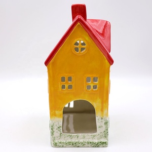 Décoration intérieure personnalisée évider sculpté <span class=keywords><strong>photophore</strong></span> bougeoir rétro en céramique de couleur vive lanterne nordique pour <span class=keywords><strong>maison</strong></span> - Product Image 5
