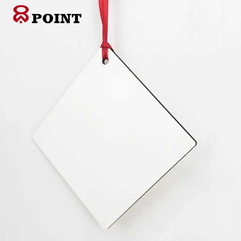 Square ornament custom photo sublimation blank ornaments Christmas items supplier