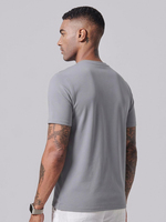 T-shirt pour homme en nylon et élasthanne, col rond, manches courtes, doux, résistant aux plis, haut de sport décontracté, entraînement, gym, été