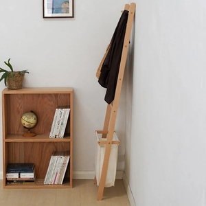 Appendiabiti da parete autoportante per coperte e telai da bagno, con barra di asciugatura e portaoggetti, in <span class=keywords><strong>legno</strong></span>, per bagno - Product Image 3