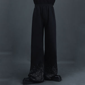 Vintage Street Style Breathable Heated 100% Cotton Winter Zip-Up Hoodie with French Terry <b>Fabric</b> 500 Gsm Distressed <b>Rhinestones</b> - Product Image 5