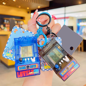Vintage Pocket Game Machine Keychain Single Arcade Button <b>Keyring</b> Game Device Keychain Puzzle Toy Decoration Bag <b>Charm</b> Accessory - Product Image 3