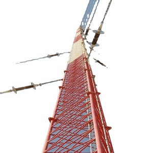 30M 60M 80M 90M 100M 120M 3 Legs Surface Galvanized Steel Lattice Wind Guy Mast Triangular Lattice Telecom Antenna Tower - Product Image 1
