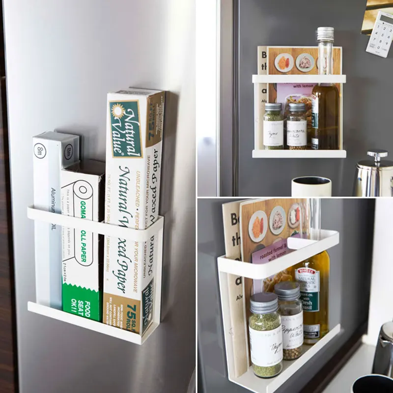 Nordic Simple Style Küche Haushalt Magnet Kühlschrank Rack für Bücher Kleinigkeiten Lagerung