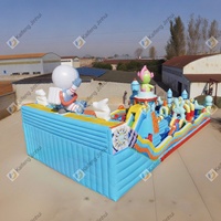 Château gonflable de 20 d'enfants colorés d'équipement extérieur de parc d'attractions de x 10m