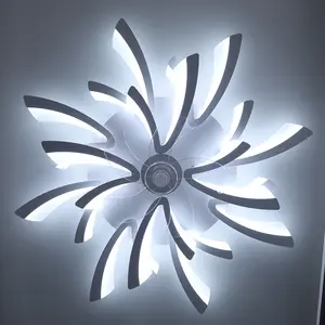 New Design 1050mm Decorative Modern Dimmable Ceiling Fan With Light And Remote Indoor LED Ceiling Fan Lights