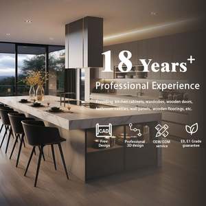 SHUIDAO Fabricant chinois d'ensembles d'armoires de cuisine modernes en bois massif et contreplaqué, finition laquée, armoires de style shaker pour villa - Product Image 6