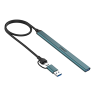 Hub USB Tipe C Universal Kecepatan Tinggi 7 Port USB 3.1 Adaptor Kabel Pemisah Pola Soket Mini Laptop PC OTN-UCA9702 Digunakan