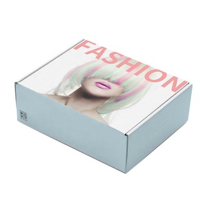 Wholesale custom luxury black corrugated cardboard wig mailing box with hair packaging hot products