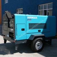 Compresseur d'air portatif de vis de moteur diesel d'aviateur de Yanmar pour le perçage utilisant PDS175S-6D1 FAD 5m3/min au type de wagon 7bar