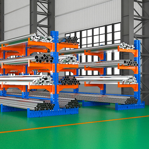 Steel Cantilever <b>Racking</b> <b>System</b> Adjustable Arm Vertical Pipe <b>Storage</b> Rack Industrial Shelving Corrosion Resistant Single Sided - Product Image 5