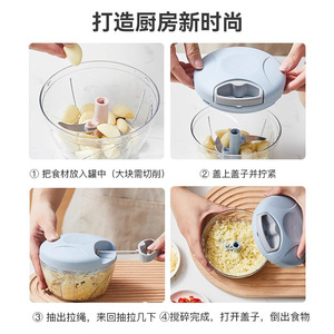 Manual Garlic Mincer With Stainless Steel Blade For Meat Vegetables Crushing Easy Clean Hand Wash Only - Product Image 3