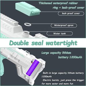 50ft automatische Wasser pistole Füllen Sie elektrische Wasser pistolen für Kinder Erwachsene Powerful Squirt <span class=keywords><strong>Gun</strong></span> Up - Product Image 3