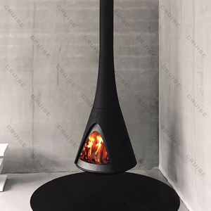 CRUISE Villa sans fumée chauffage au bois de chauffage écologique charbon de bois électronique/éthanol/poêle à bois 60/70cm cheminée suspendue - Product Image 2