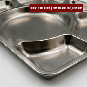Bandeja Dividida de Acero Inoxidable SF56 713, Apta para Lavavajillas, Enjuague Rápido, Resistente al Aceite, Bandeja para Almacenamiento de Alimentos - Product Image 3
