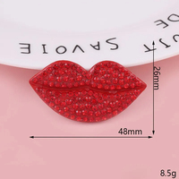 Ensemble de breloques DIY de luxe en strass pour lèvres et rouges à lèvres, accessoires de fabrication de bijoux fantaisie pour artisanat