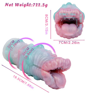 Mixed Color Vaginal Buttock Inverted <strong>Mold</strong> Shaped Soft Liquid Silicone Airplane Cup Cow Genitalia Male Penis Trainer Masturbator - Product Image 5