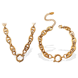 Bracelet en acier inoxydable plaqué or 18 carats en titane, design exagéré, bijoux pour femmes - Product Image 5