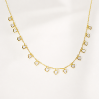 Collier pendentif en forme de cœur en argent sterling 925 plaqué or 18 carats, style INS européen et américain, tendance, cadeau pour femme