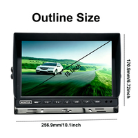 Moniteur d'affichage de caméra de véhicule 10,1 pouces avec fonction de vue quadruple, modes vidéo multiples et alimentation 12V à 36V pour camion OEM ODM