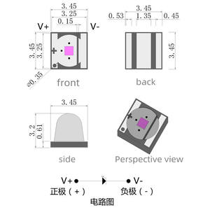 Керамическая светодиодная УФ-лампа <span class=keywords><strong>3</strong></span> Вт, 3535 светодиодов, нм, нм, UVA 1-<span class=keywords><strong>3</strong></span> Вт - Product Image 3