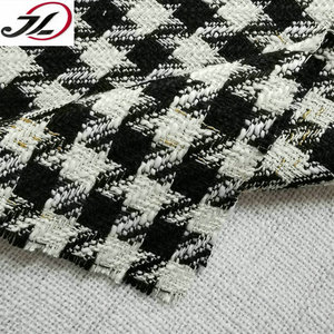Китайский производитель, черно-белая твидовая ткань с рисунком гусиных лапок для пальто - Product Image 3
