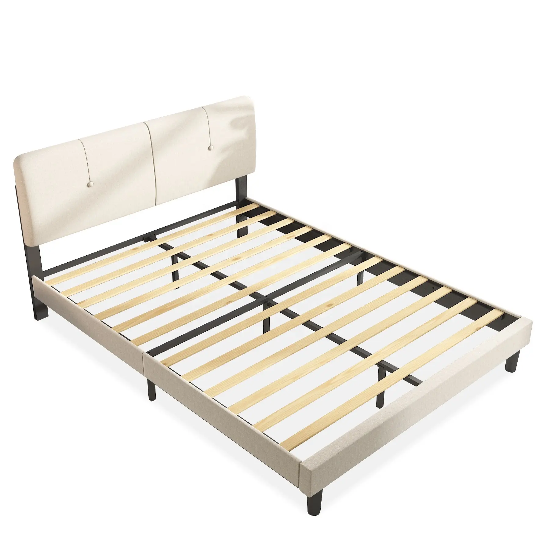 बेडरूम फर्नीचर ठोस लकड़ी हवा का झोंका आधुनिक डबल बेड असबाबवाला बेड फ्रैम