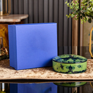 Italian Style Round Ceramic Candy <b>Box</b> With Lid Luxury Home Table Decor Porcelain Trinket Jewelry Storage <b>Box</b> Elegant Desktop Orn - Product Image 1